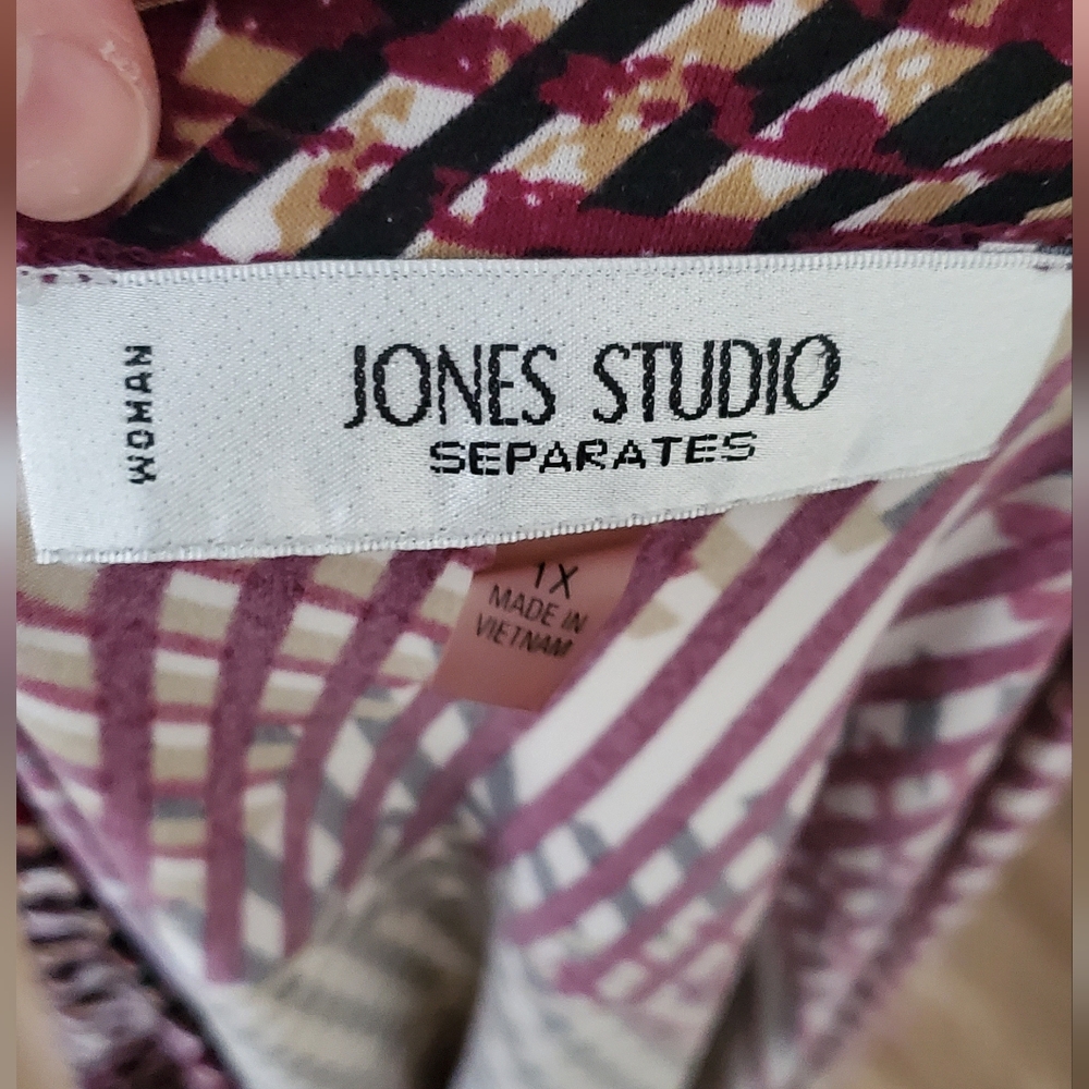 Jones Studio Separates Multicolor Geometric Blous… - image 3
